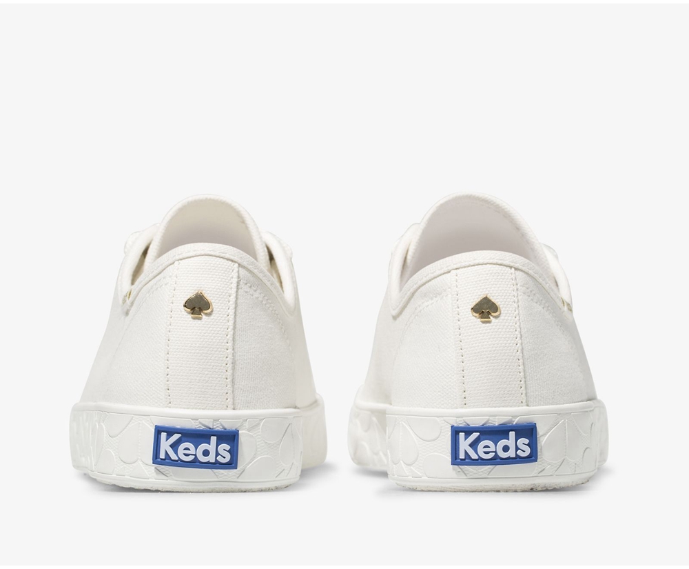 Keds Sneakers White - Kate Spade new york Kickstart Logo Foxing - Womens VSJYNR-912